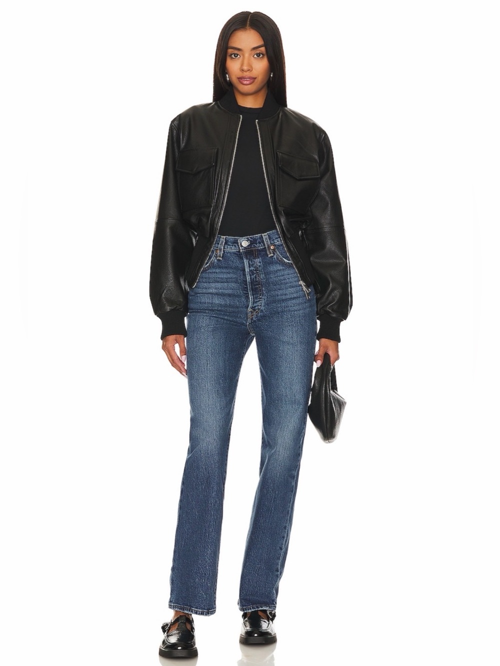Levi’s Ribcage Straight Jeans Women’s 28x32 Valley View NWT High Rise Button Fly